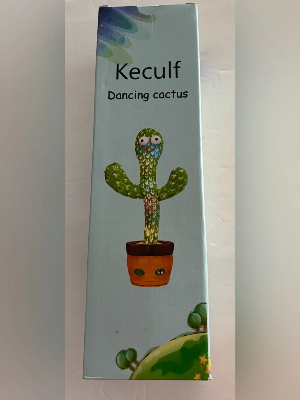 LED Green Dancing Cactus Plush with Tan Pot